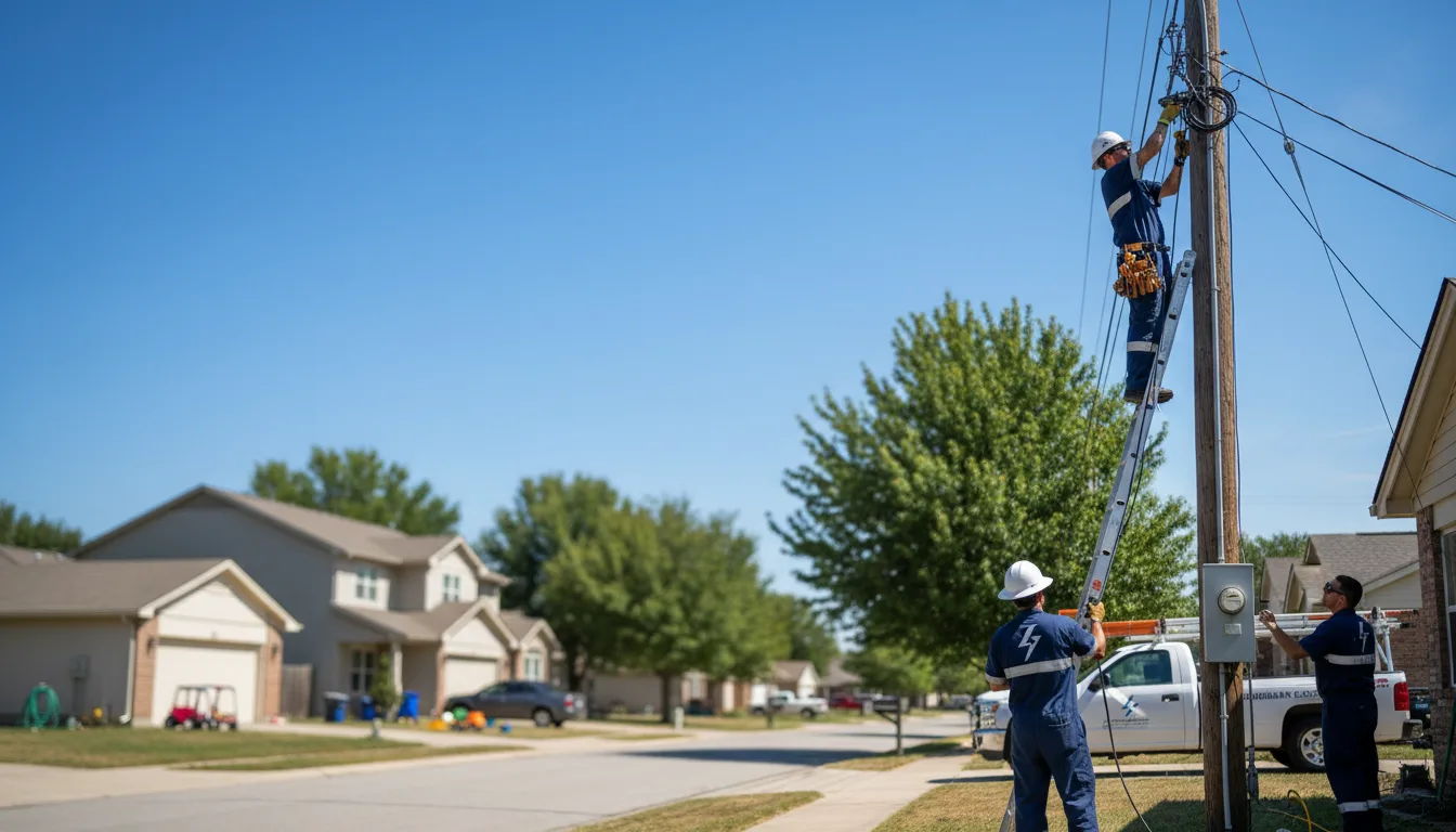 Residential electrician providing installation services in Crawford, TX